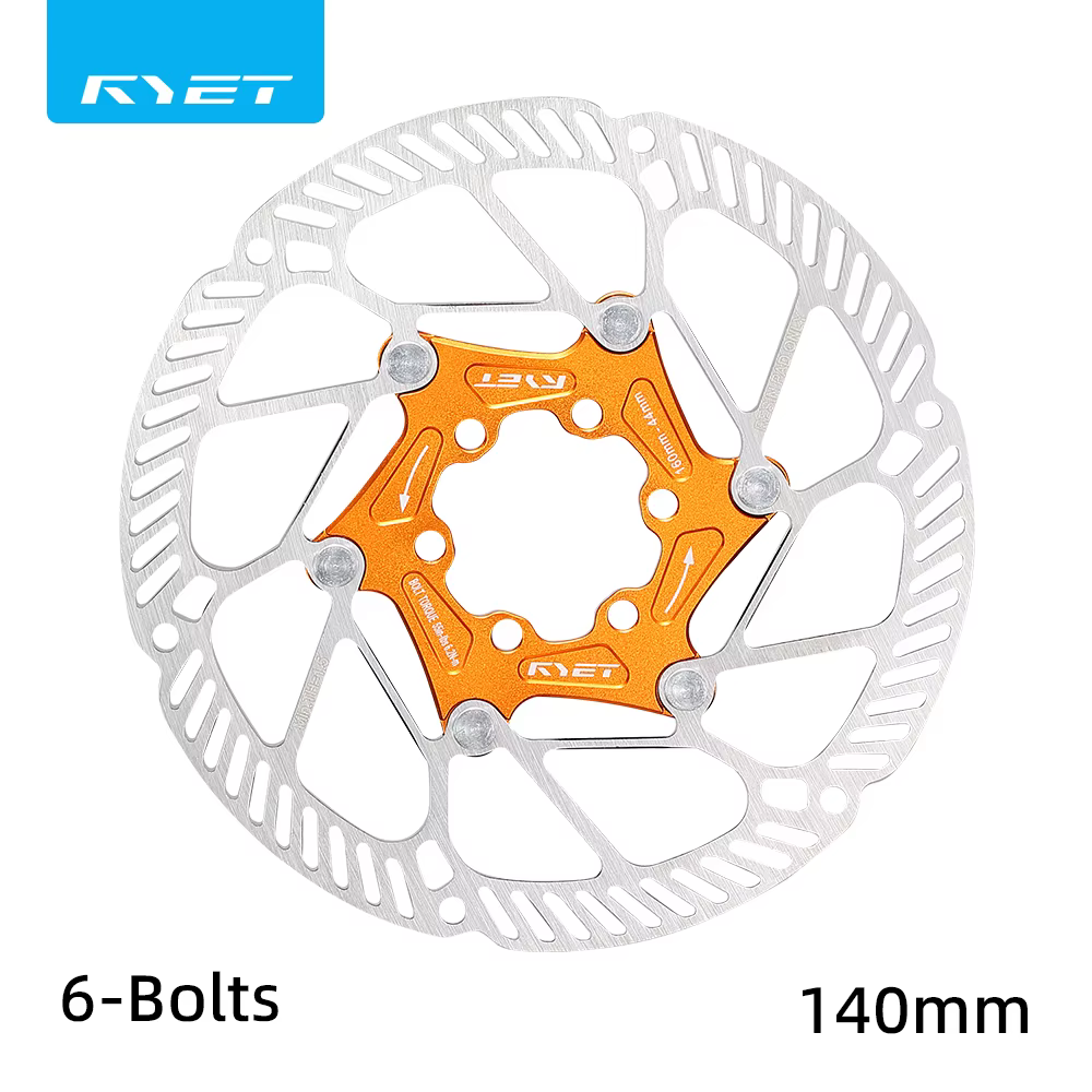 RYET Rotor de disque de vélo flottant ultraléger 140mm 160mm - 6 boulons et verrouillage central en