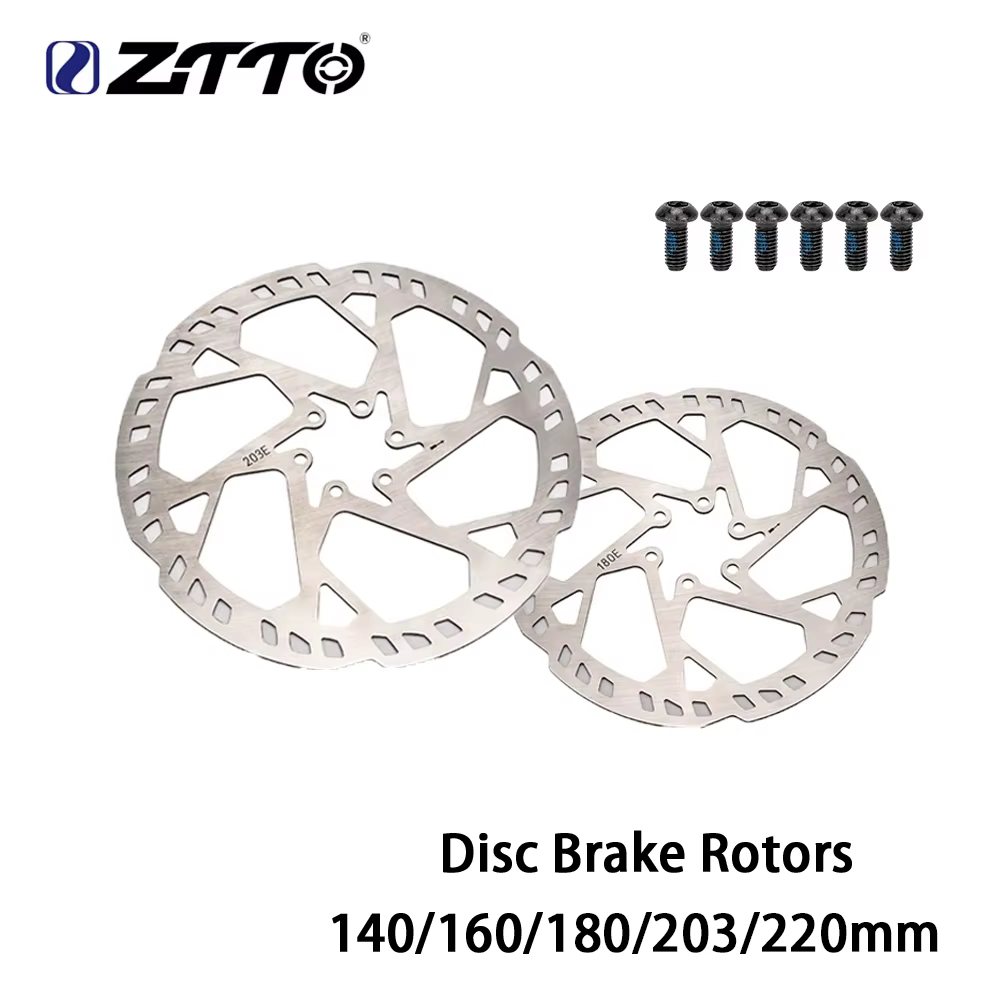 ZTTO 140mm 220mm Rotor de frein e-bike vélo 160 180 203mm Rotor de frein à disque 2.3mm d'épaisseur 