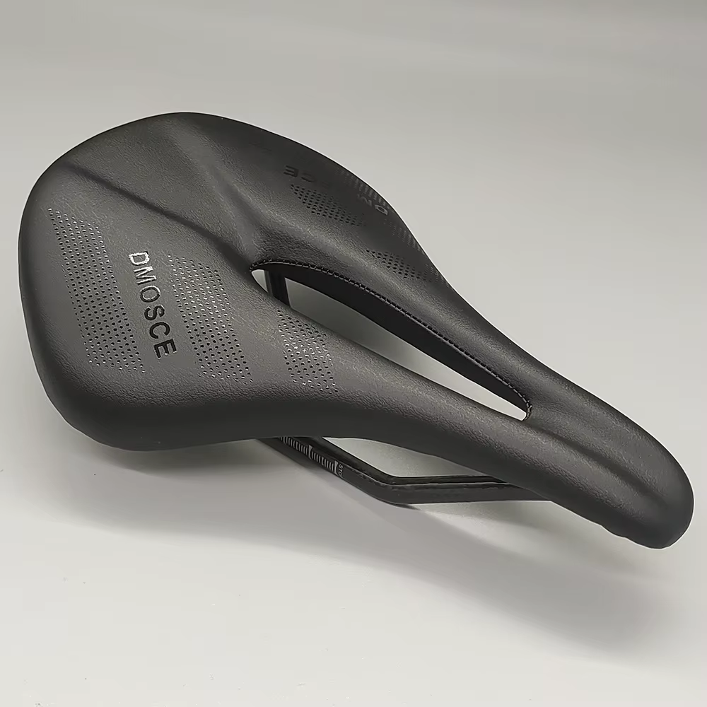 Selle entièrement en carbone pour VTT et route, 243✖Selle de vélo en cuir super légère, coussins en 