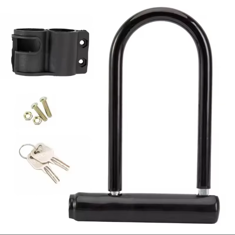 Verrou de vélo en U antivol, robuste, pour roue de vélo de route et vtt, avec clé, accessoires de cy