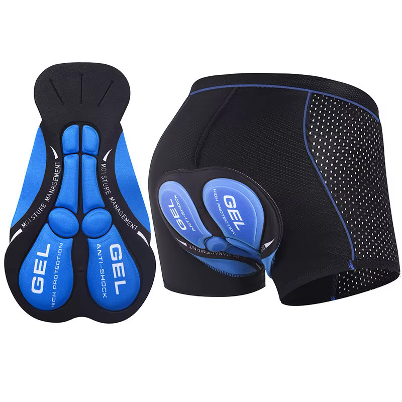 Shorts de cyclisme pour hommes, sous-vêtements de cyclisme en maille respirante, coussin en gel 5D, 