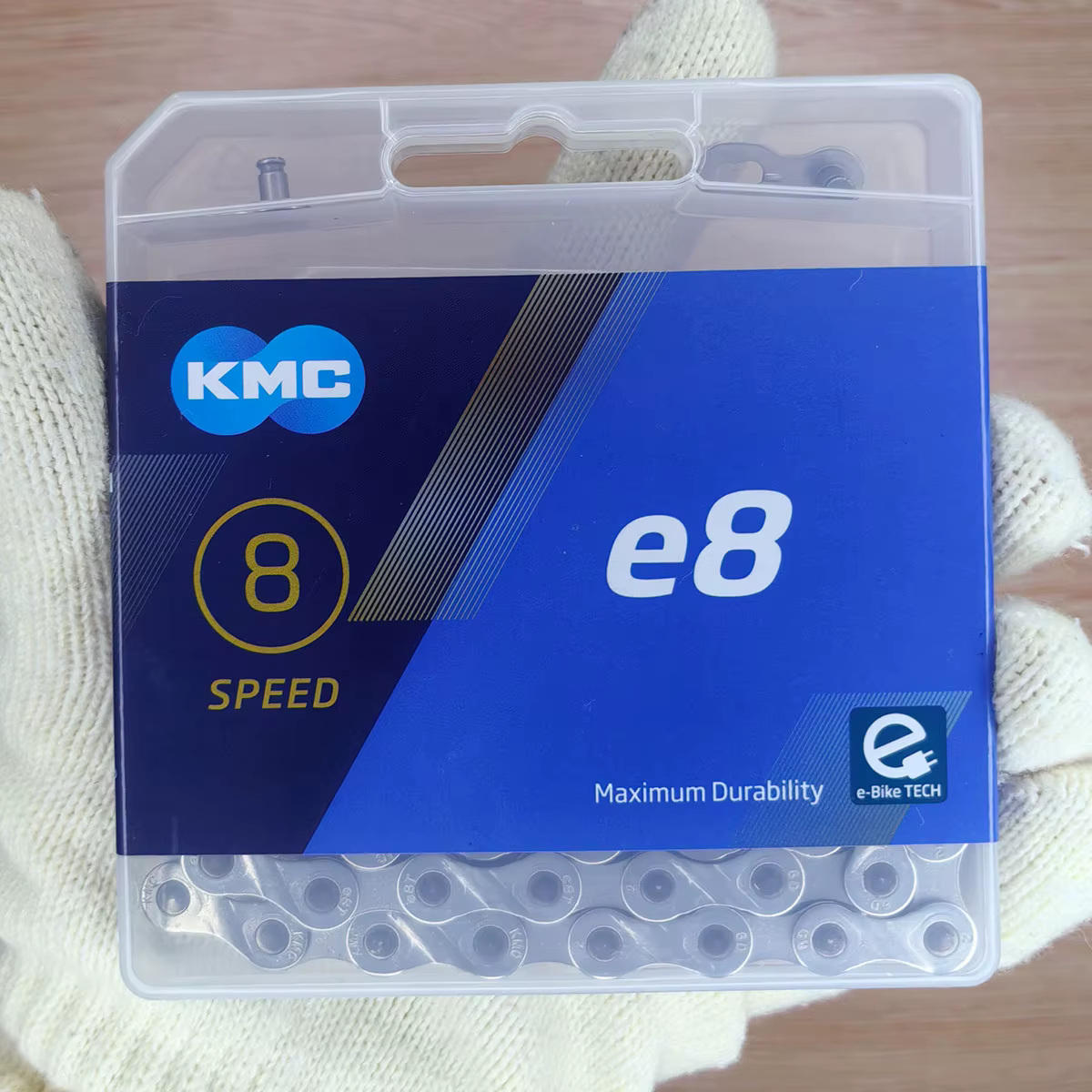 Chaîne de vélo électrique KMC, 8 vitesses, 1/2 " × 3/32 ", chaînes de vélo électrique e8, 136 maillo