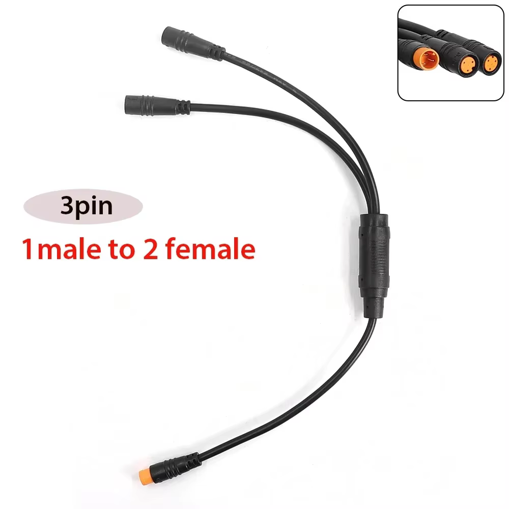 Capteur de Signal de vélo électrique, séparateur en Y étanche, câble 1T2, connecteur à 3 broches pou