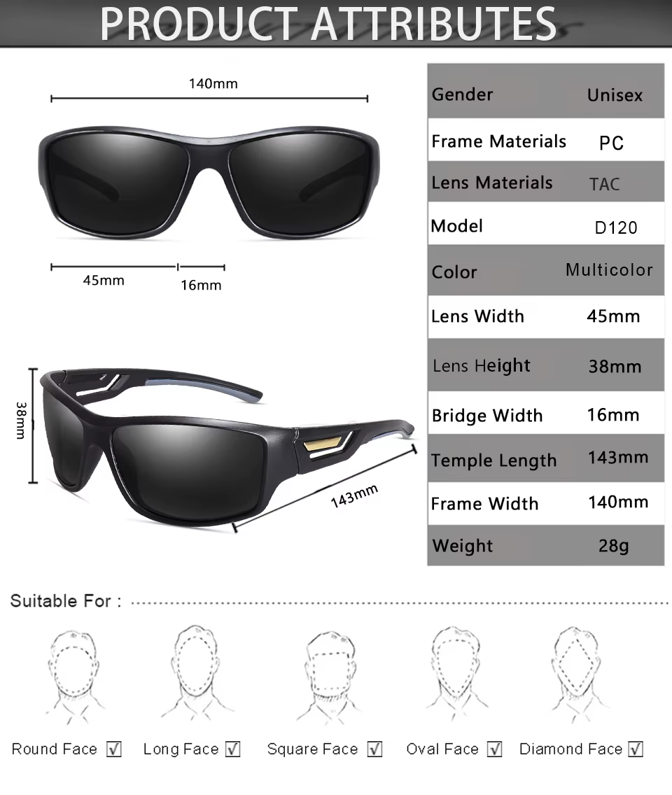 LOISRUBY lunettes de soleil polarisées cyclisme Camouflage conduite Sports de plein air pêche lunett