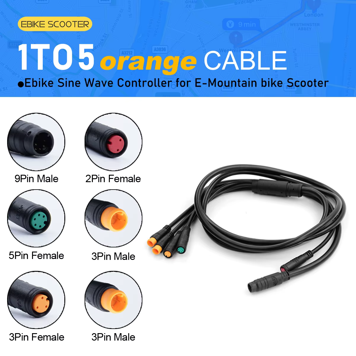 Contrôleur de vélo électrique KT 36V 48V 14A 26A 30A 35A étanche pour moteur brushless 250W-1500W 1T