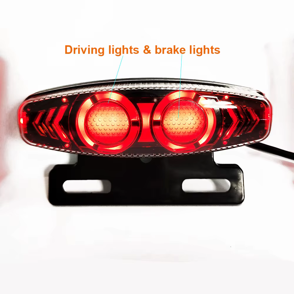 Phare électrique pour vélo électrique, feux d'avertissement avant et arrière, projecteur de nuit LED