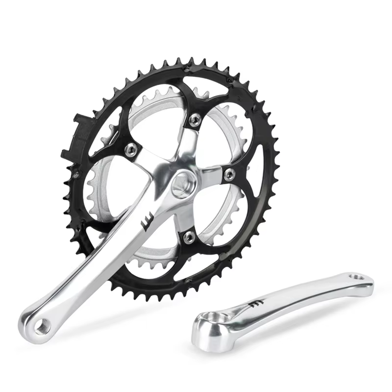 Pédalier de vélo, jeu de manivelle et de plateau de vélo de route en alliage d'aluminium, roue à cha