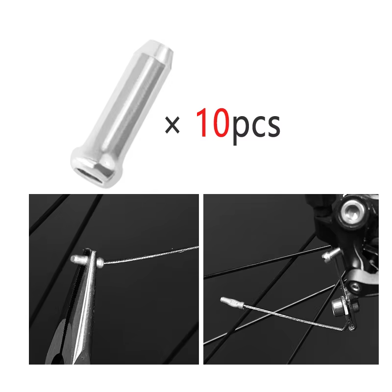 Embouts de câble de vélo en alliage d'aluminium, 10 à 1000 pièces, embouts de câble, dérailleur de f