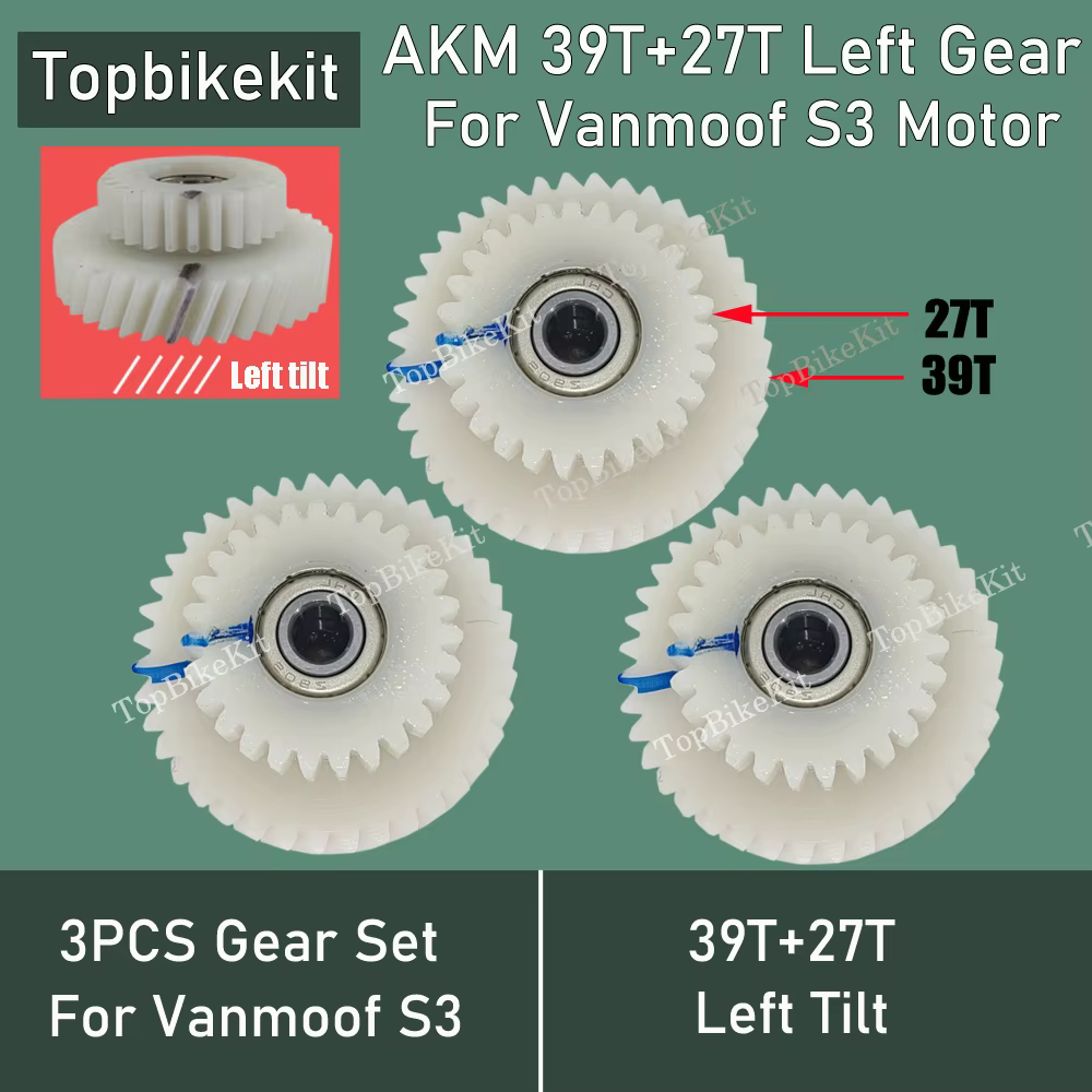 Ebike 3 pièces AKM ensemble d'engrenages 39T 27T inclinaison gauche pour Vanmoof S3 moteur remplacem
