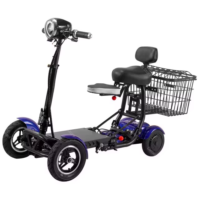 Trottinette de mobilité électrique pliable, 4 roues, 10 pouces, 36V, 250W, moteur de tourisme, scams