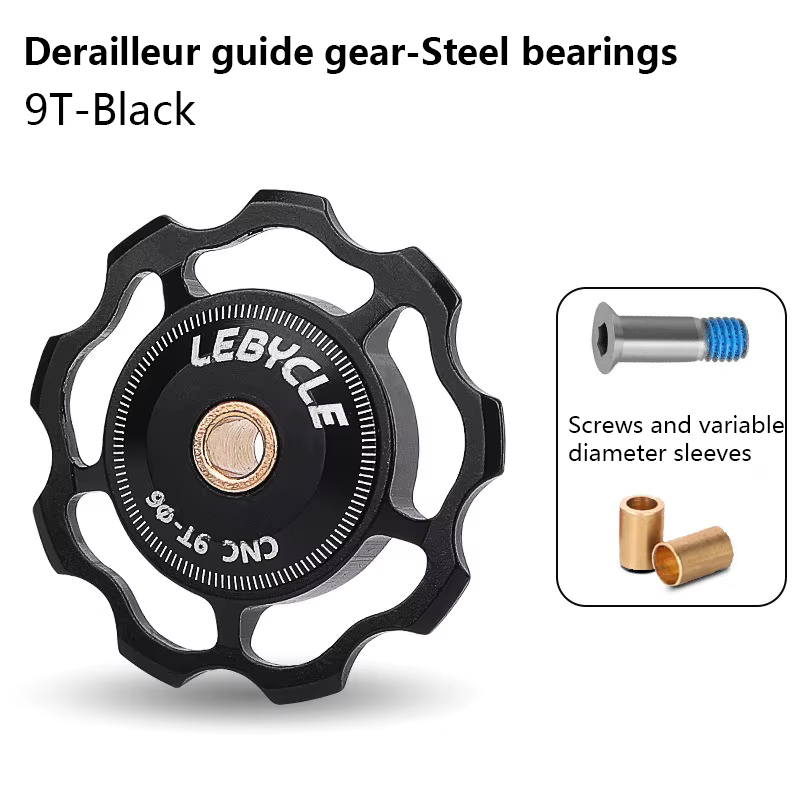 Dérailleurs de vélo poulie roue 9T/11T/13T/15T engrenage de guidage roulements en céramique/acier al