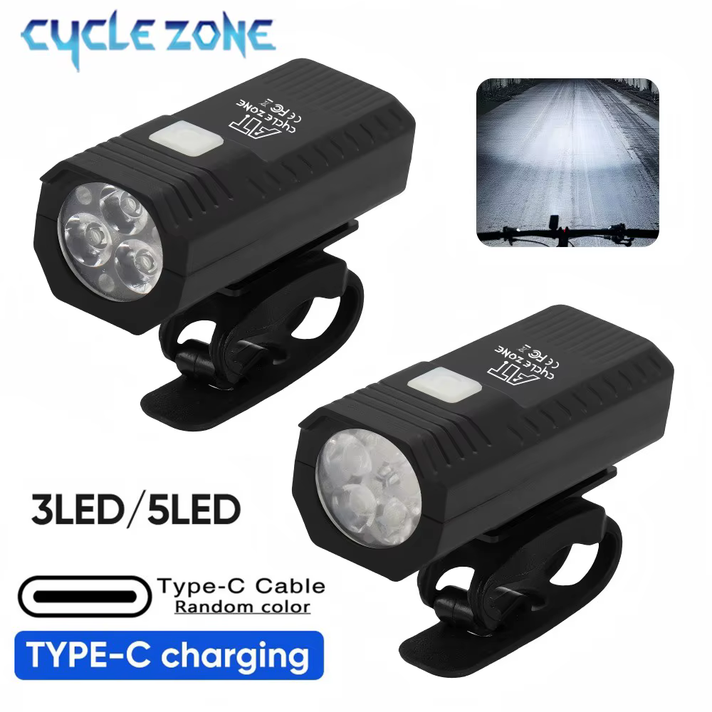 Ensemble de feux de vélo avant avec feu arrière LED feux de vélo rechargeables 3 Modes phare facile