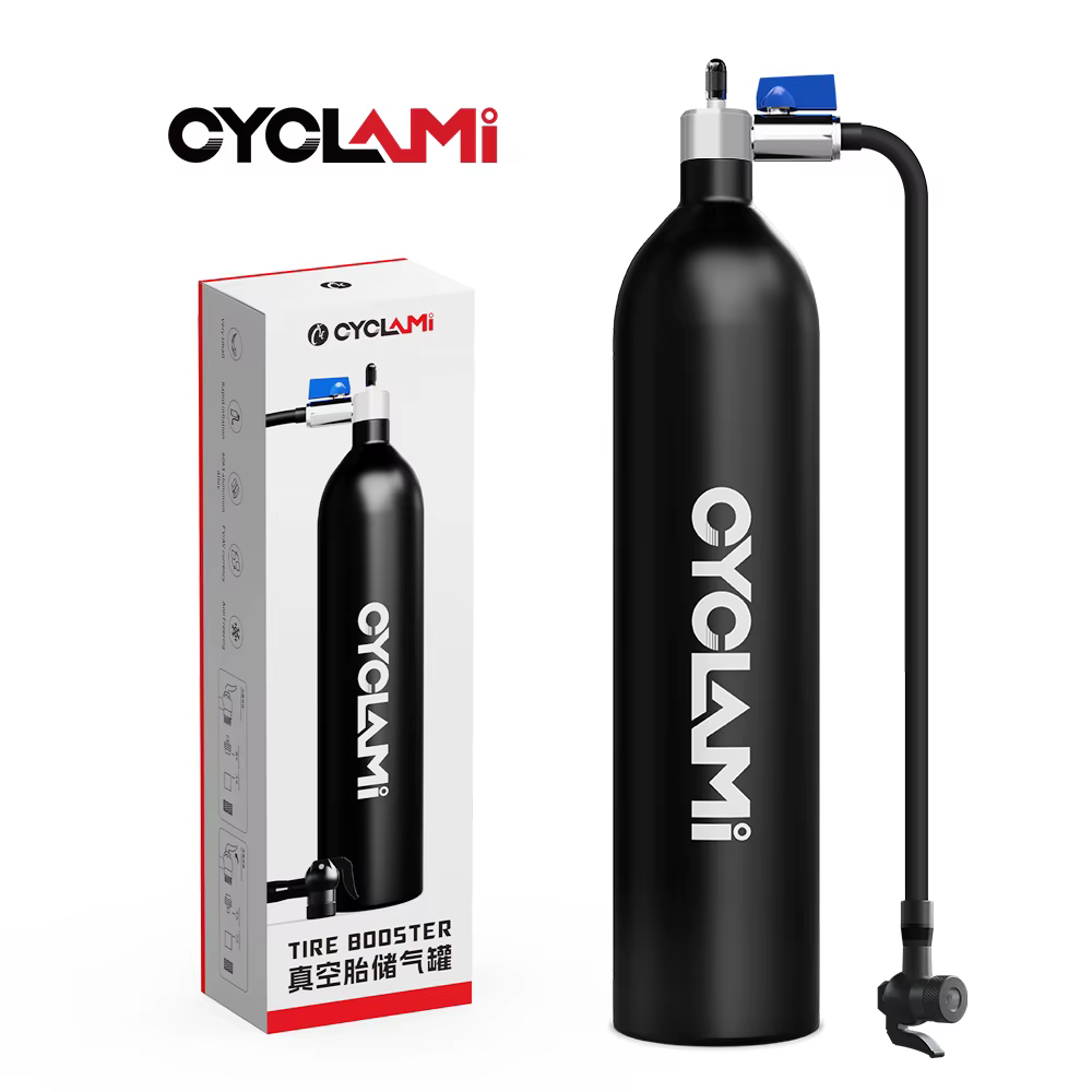 CYCLAMI-Gonfleur de route VTT en alliage d'aluminium, bouteille d'air, booster d'opathie avec assuje