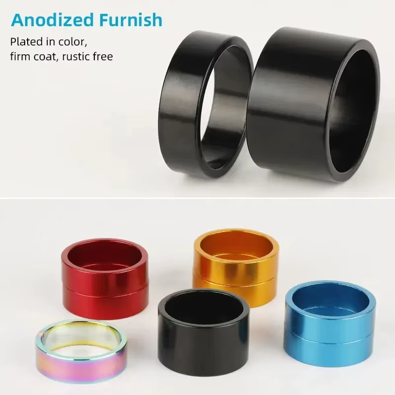 Entretoise en aluminium 1-1/8 "28.6mm, tuyau de support de fourche avant de vélo, tige de casque, ro