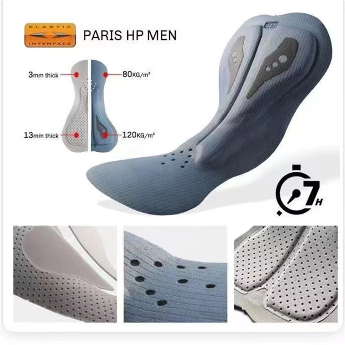 Nouveau coussin de siège de vélo italien hommes cuissard de cyclisme été VTT cuissard 8H rembourré r
