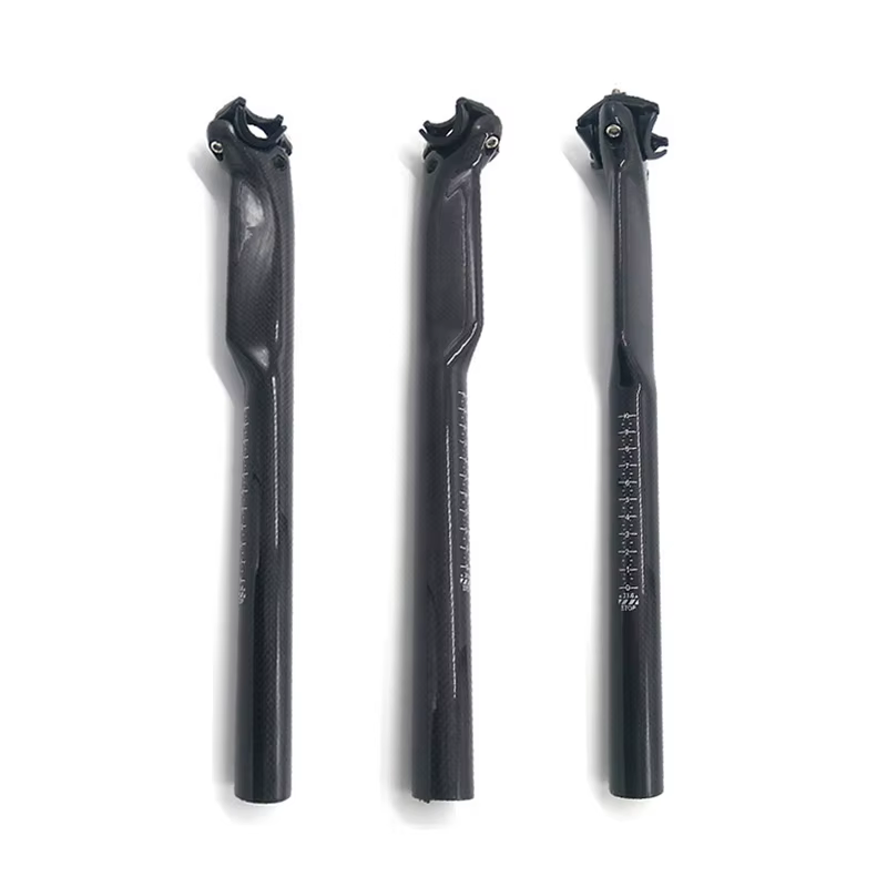 Tige de selle en fibre de carbone 3K, Tube de siège de vélo, noir mat, rouge, sans marque, 27.2/30.8
