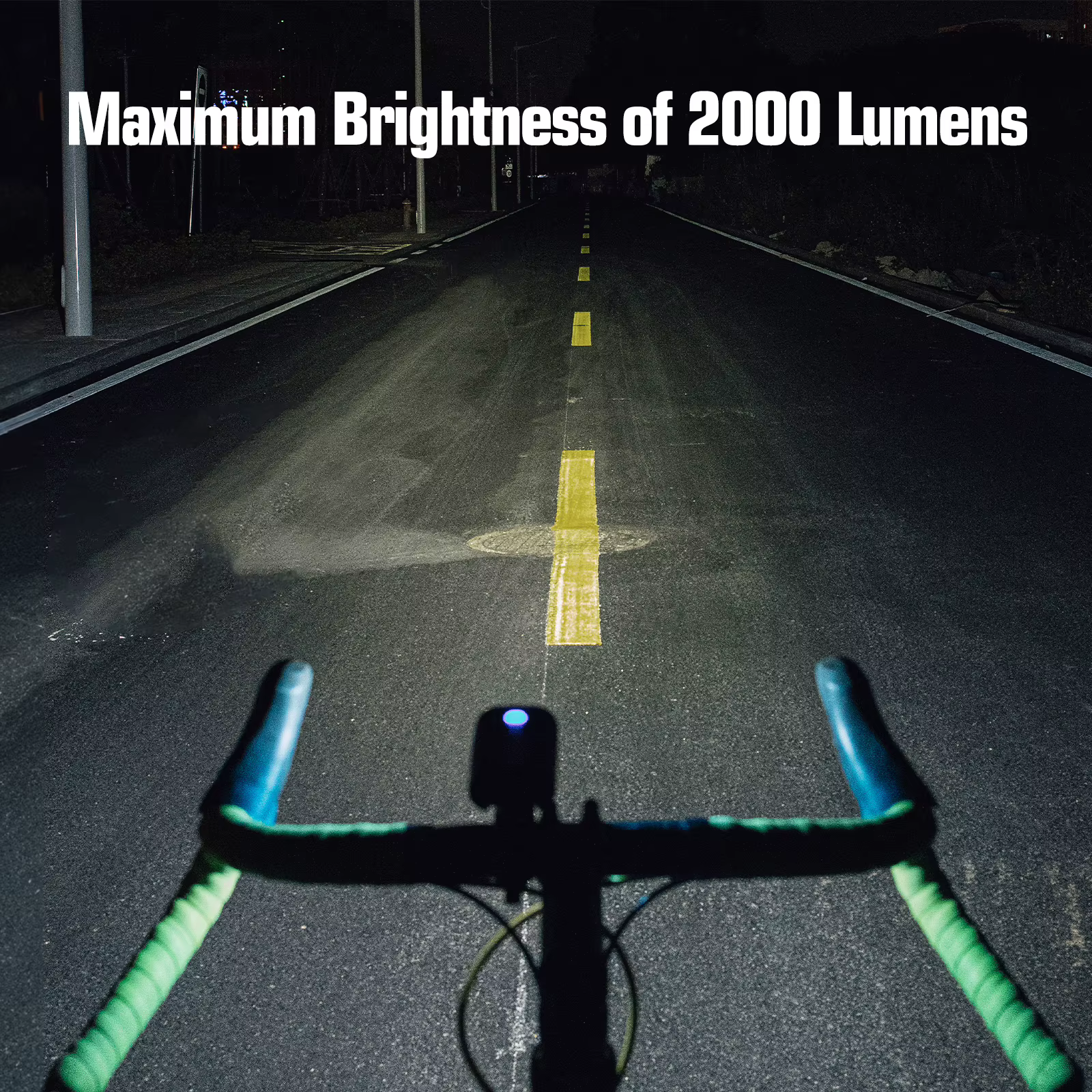 GACIRON V9DP-2000 phare 2000 lumens vélo avant lumière étanche USB Rechargeable 6700mAh vélo lumière