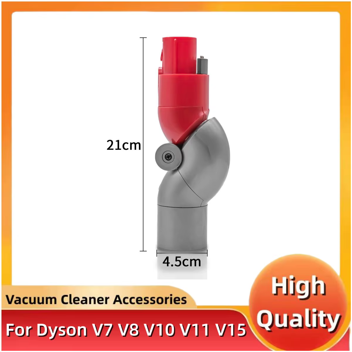 Accessoires pour aspirateur Dyson V7 V8 V10 V11 V15, adaptateur de tête tournante à coude à faible t