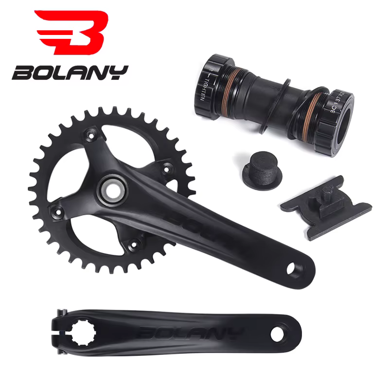 BOLANY Pédalier Intégré pour Vélo Plateau 104BCD Pédalier pour VTT Alliage d'Aluminium BB68 170mm 32
