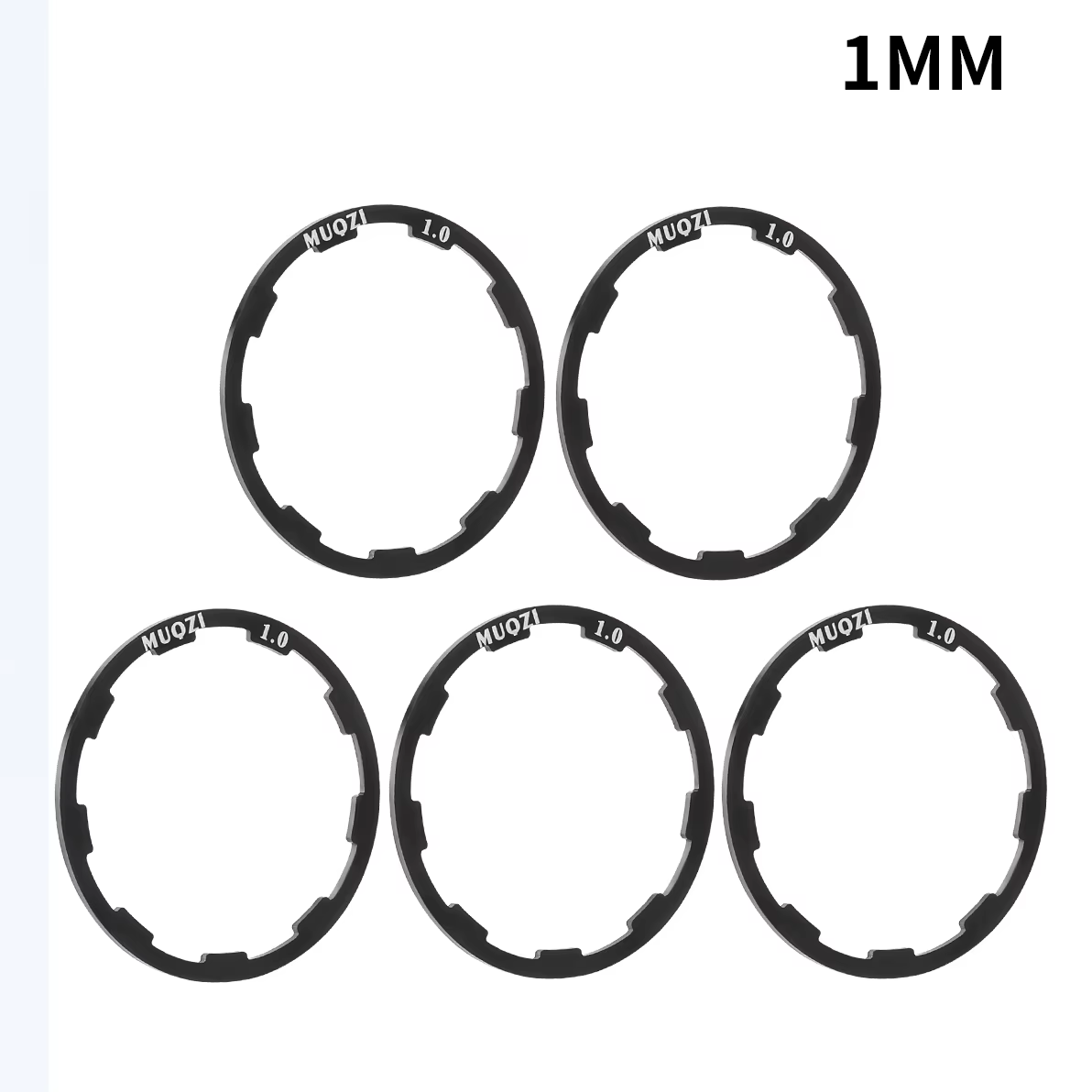 MUQZI 5 pièces rondelle de moyeu de vélo 7 8 9 10 11 12 vitesses Cassette volant entretoise 1mm 1.5m