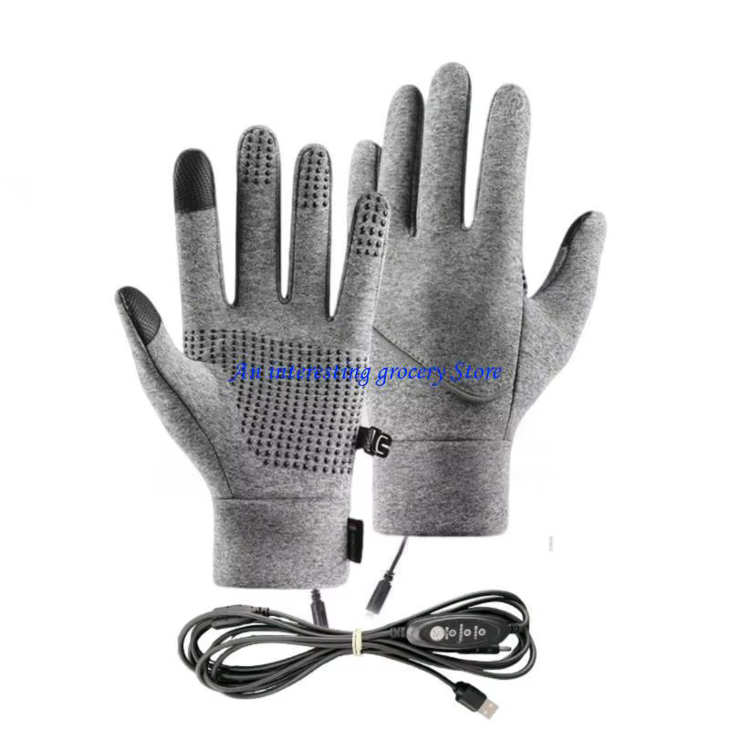 Gants chauffants 652D pour hommes femmes, chauffe-mains à doigts complets d'hiver, gants chauffants