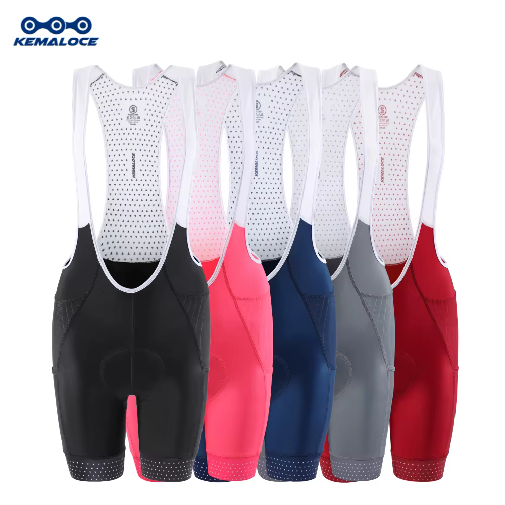 KEMALOCE-Cuissard à bretelles de cyclisme pour femme, short de vélo d'été respirant, short de vélo n
