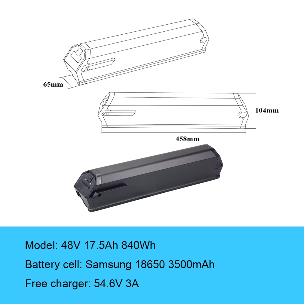 Batterie de vélo électrique NCM Moscow 500W 750W 13Ah 48V 16Ah 17.5Ah Reention Dorado X Class Fat Ti