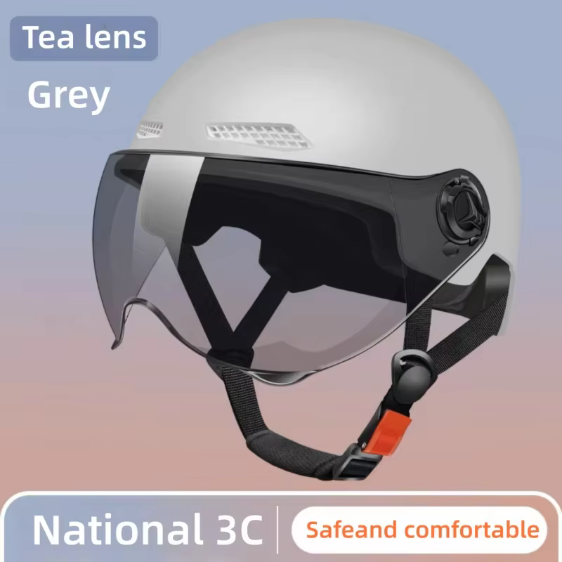 Casque de vélo électrique certifié 3C pour adultes, unisexe, pour scooter et moto, demi-casque, équi