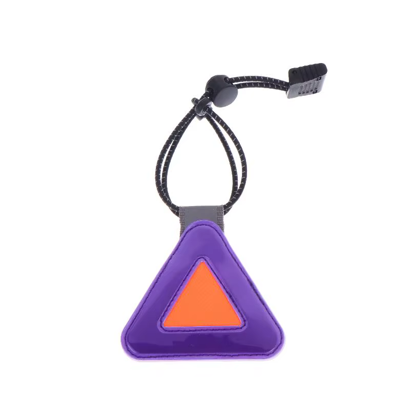 Panneaux réfléchissants triangulaires pour vélo, pendentif d'avertissement de sécurité, patch réfléc