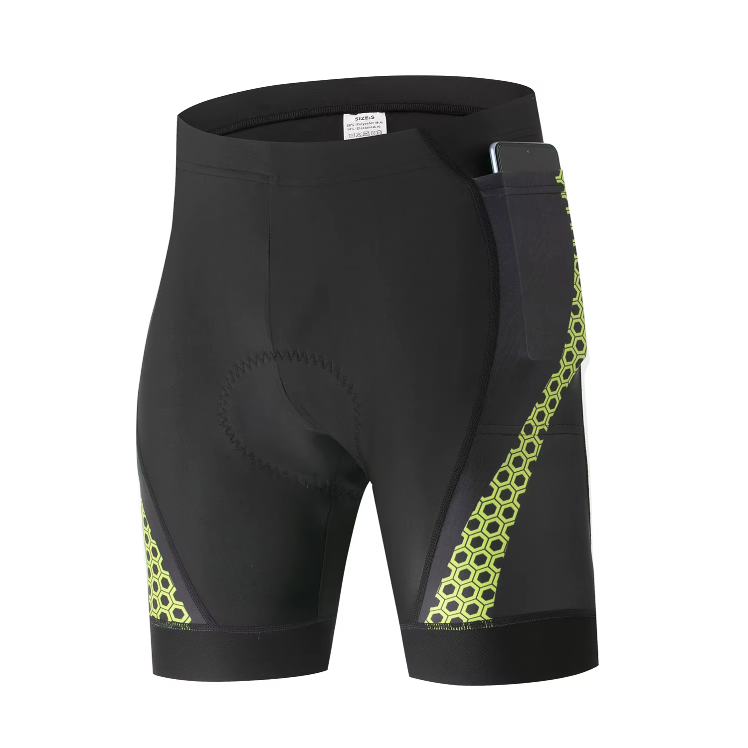 Shorts de cyclisme pour hommes avec poche arrière, rembourrage en gel 5D, pour le VTT et la route, d