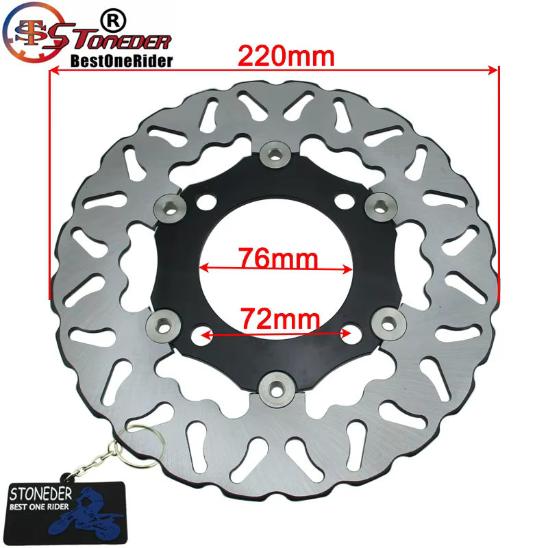 STONEDER 220mm disque de frein flottant disque Rotor pour Pit Dirt Bike Motard
