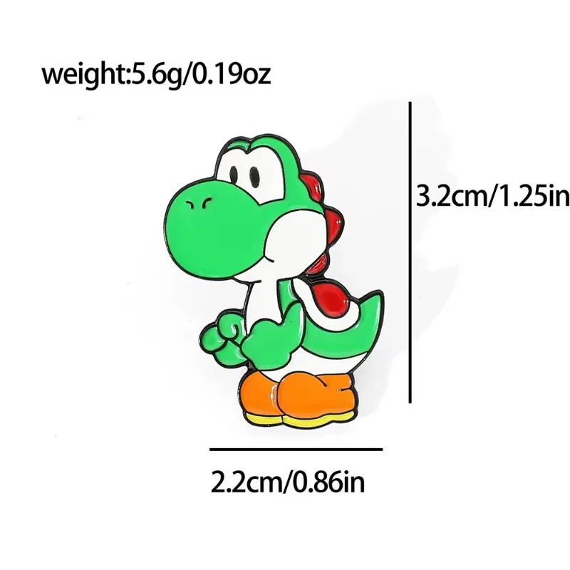 Broche Super Mario Yoshi Anime Créative, Épingles de Décoration pour Sac, Décoration de Sac à Dos, A
