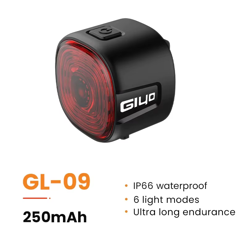 Feu arrière pour VTT/Vélo de route ‌   Feu arrière LED intelligent IP66 étanche avec détection autom