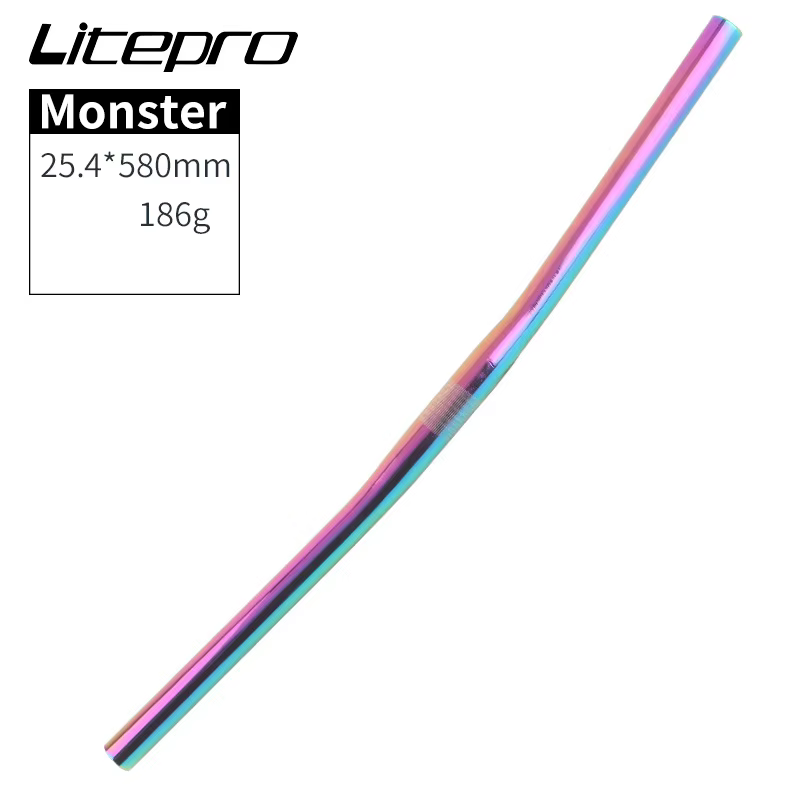 Litepro Monster vélo pliant horizontal 25.4*540/580mm guidon Ultra léger en alliage d'aluminium pièc