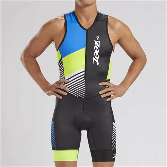 Zootekoi-Maillot de cyclisme à manches courtes pour enfants, combinaison TriDuvet, maillot de vélo p