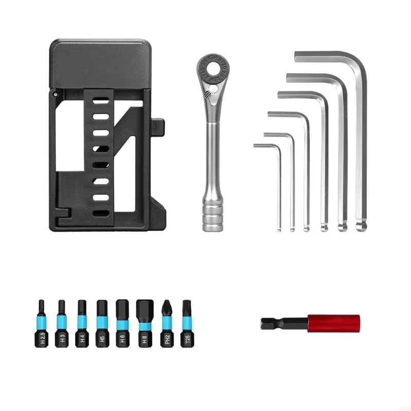 Outil multifonction réparation vélo, poignée ergonomique, petite clé à cliquet, entretien vélos, mul