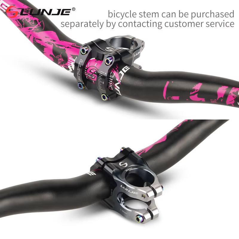 LUNJE guidon 780mm vtt guidon de vélo en alliage d'aluminium 31.8mm vélos de route montagne poignée