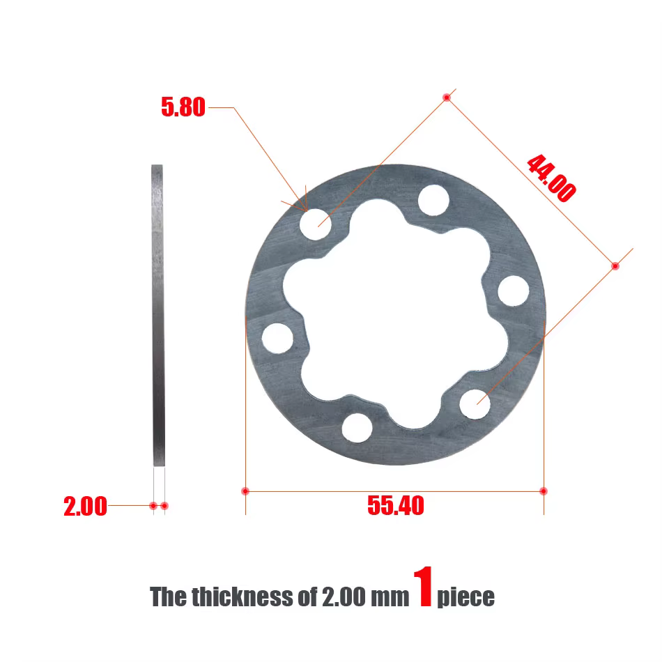 Disque de frein pour trottinette électrique, 3 joints, 6 trous, 2 rondelles, 4 moyeux, 5 mm, patin d