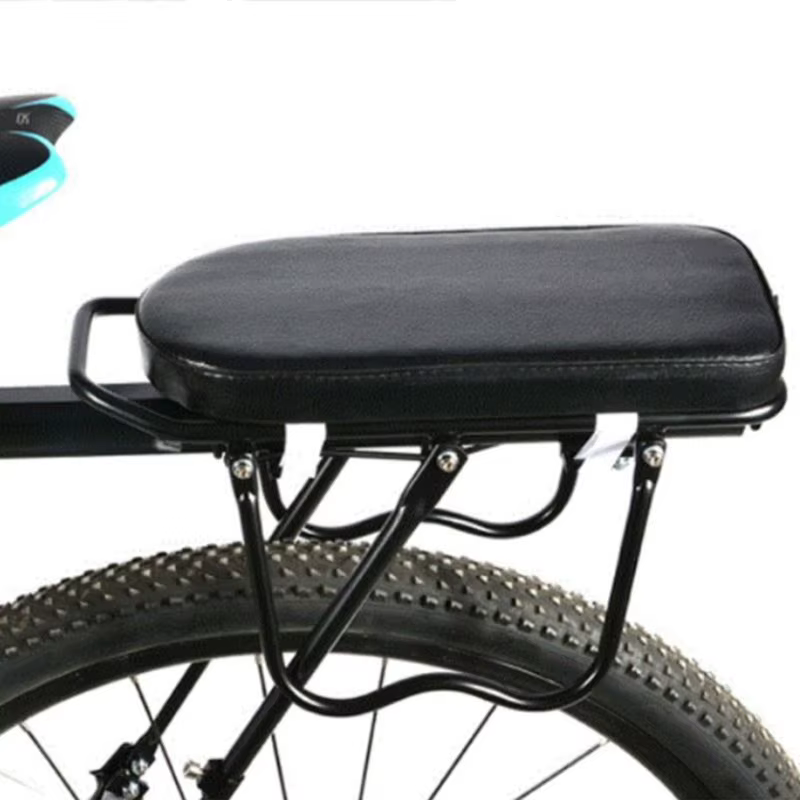 Selle de vélo enfant avec assistance dorsale, siège arrière de VTT T1, coussin en cuir PU, pièces de
