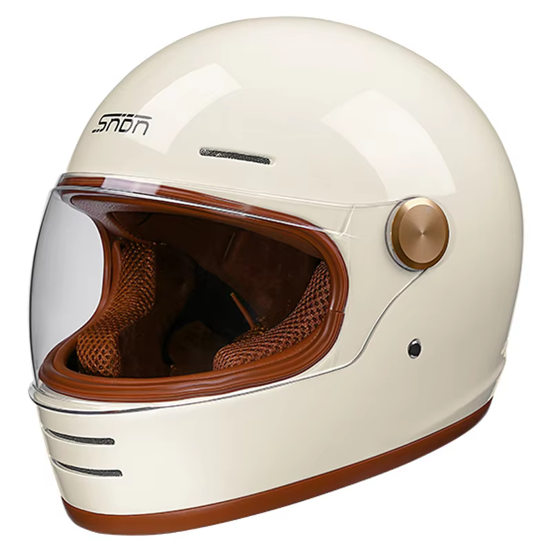 Casque de moto rétro avec certification DOT, casque ouvert vintage, idéal pour l'équitation d'été