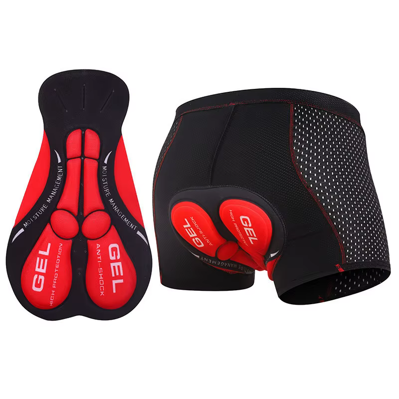 Shorts de cyclisme pour hommes, sous-vêtements de cyclisme en maille respirante, coussin en gel 5D,