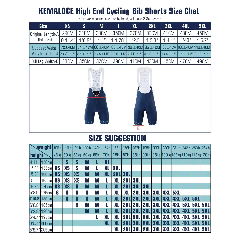 KEMALOCE hommes cyclisme cuissard solide bleu et noir 5D Gel Pad VTT Shorts haut de gamme en plein a