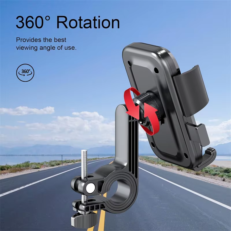 Support de téléphone pour moto, utilisation à une main et rotation à 360° °   Support de téléphone r