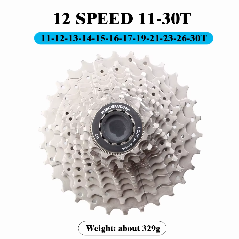RACEWORK vélo de route 11 vitesses Cassette 28/32/34T vélo 12S roue libre or argent arc-en-ciel vola