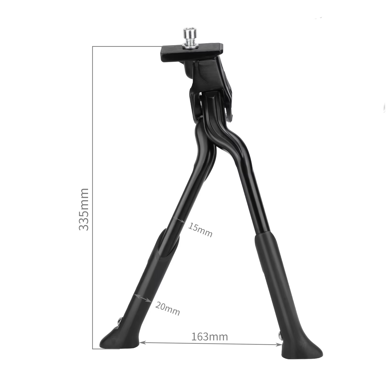 Béquille de vélo réglable à montage central, double pied pliable, longueur double, pour vélos de 16 