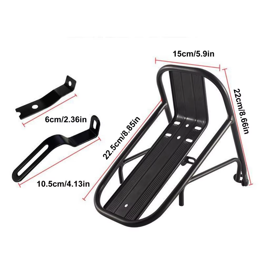 Support de porte-bagages avant pour vélo en alliage d'aluminium, étagère à bagages pour vélo, suppor