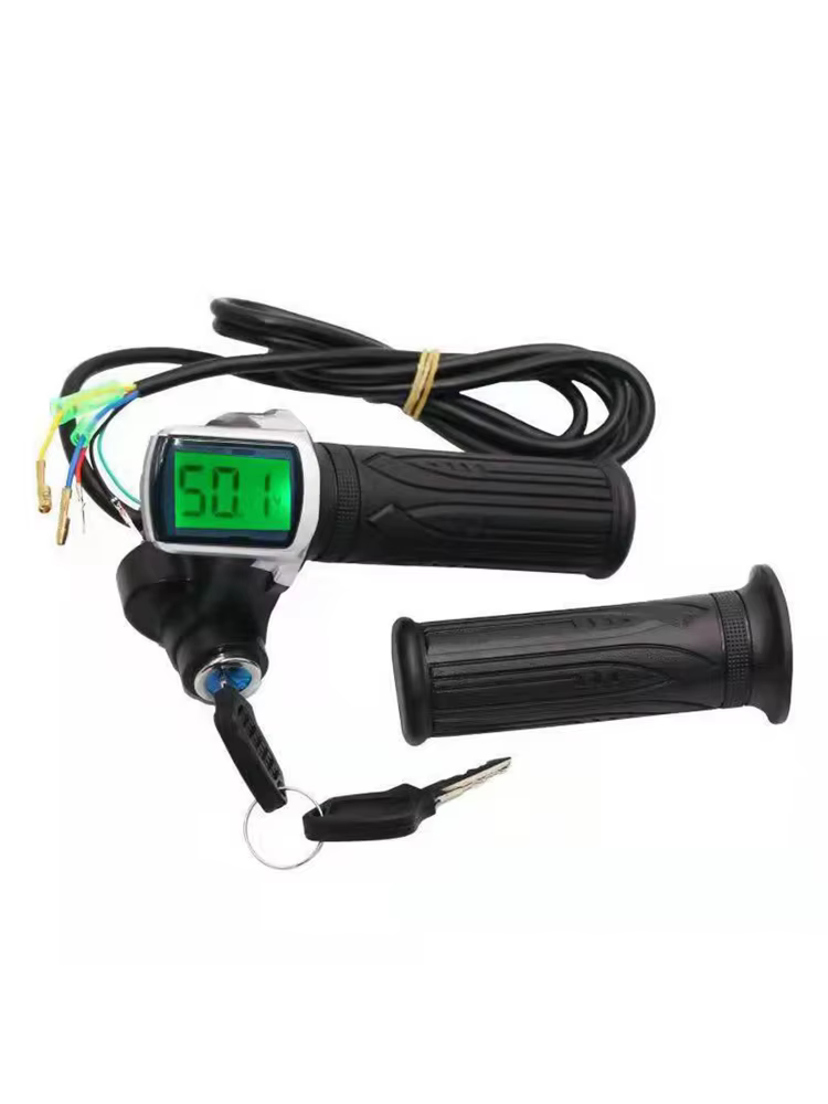 Poignée d'accélérateur torsadée pour vélo électrique, affichage de batterie LCD, indicateur de puiss