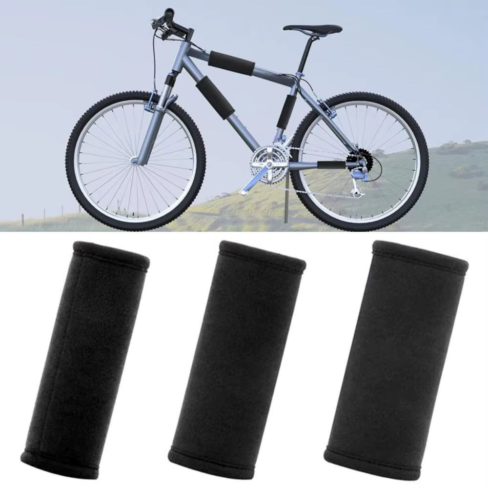 Housse de protection noire pour cadre de vélo, 3 pièces/ensemble, en Polyester, anti-poussière, cous