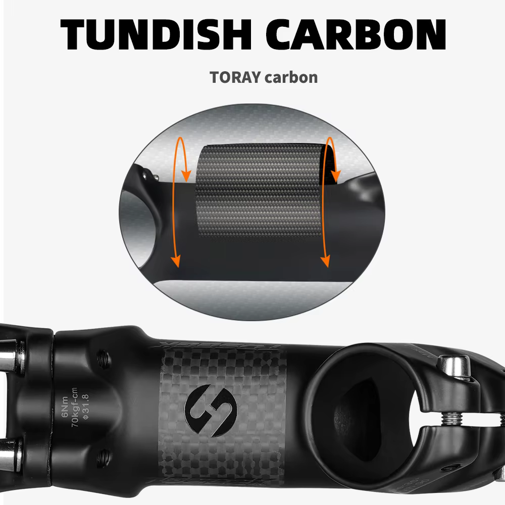 Toseek-Potence de vélo de montagne en carbone ZF-ONE à 25/35 degrés, potence de guidon de 31.8mm, pi