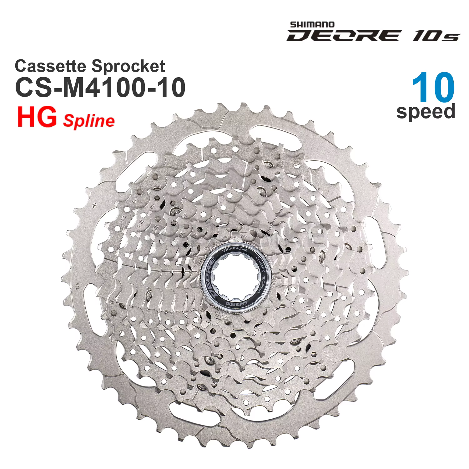 SHIMANO DEORE M4100 Pignon de cassette 10 V CS-M4100-10 10 vitesses - HYPERGLIDE -11-46T, 11-42TOrig